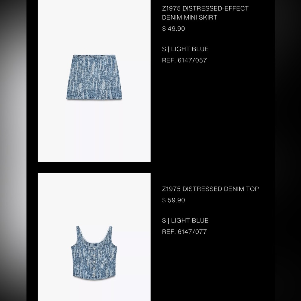 Zara Denim Blue Skirt - Picture 5 of 5